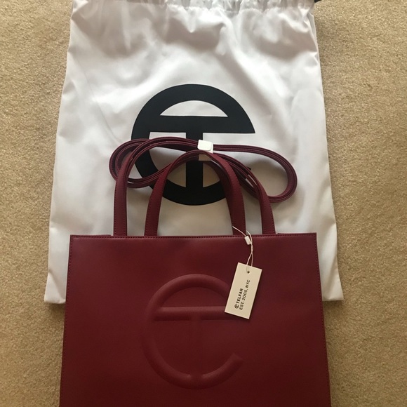 Telfar Medium Shopping Bag. Oxblood - Picture 7 of 9